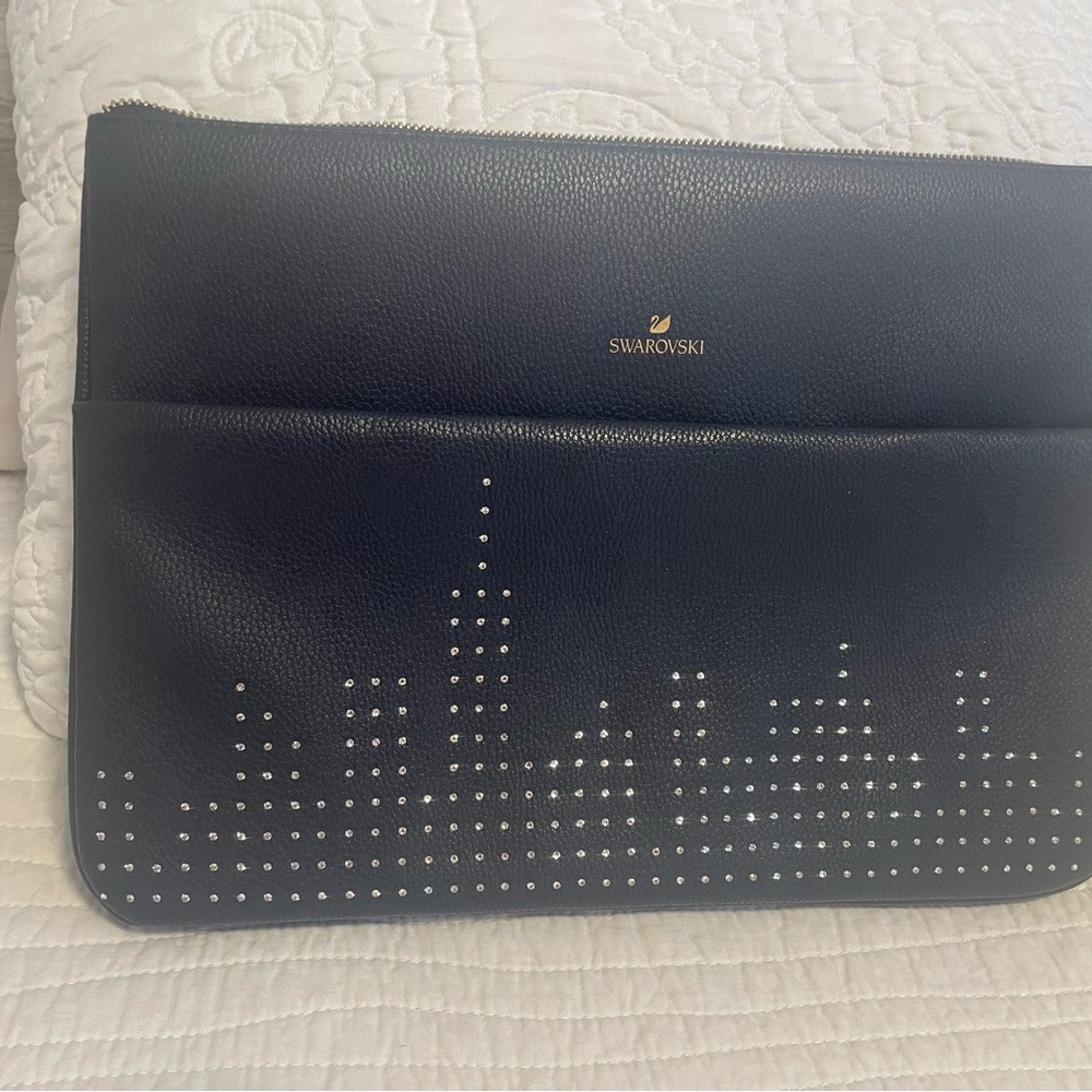 Swarovski Black Laptop Bag with Crystal Skyline